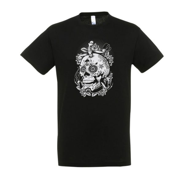 Camiseta skull negra